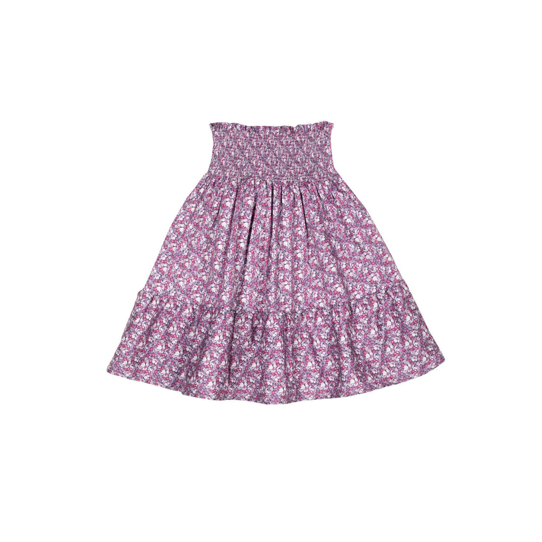 Mipounet Fuschia Popelin Smocked Skirt