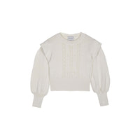 Mipounet Cream Wool Openwork Sweater