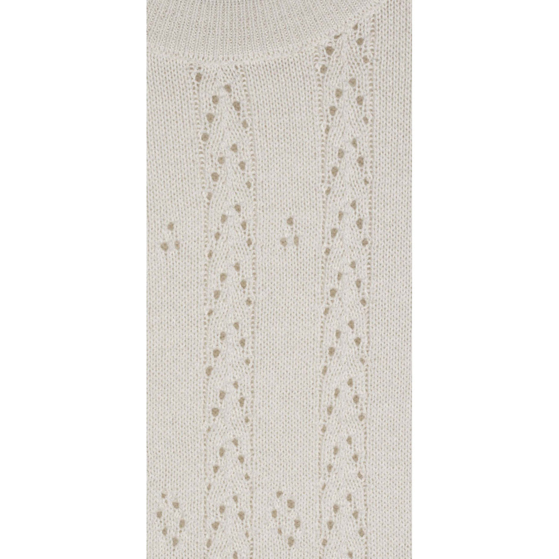 Mipounet Cream Wool Openwork Sweater