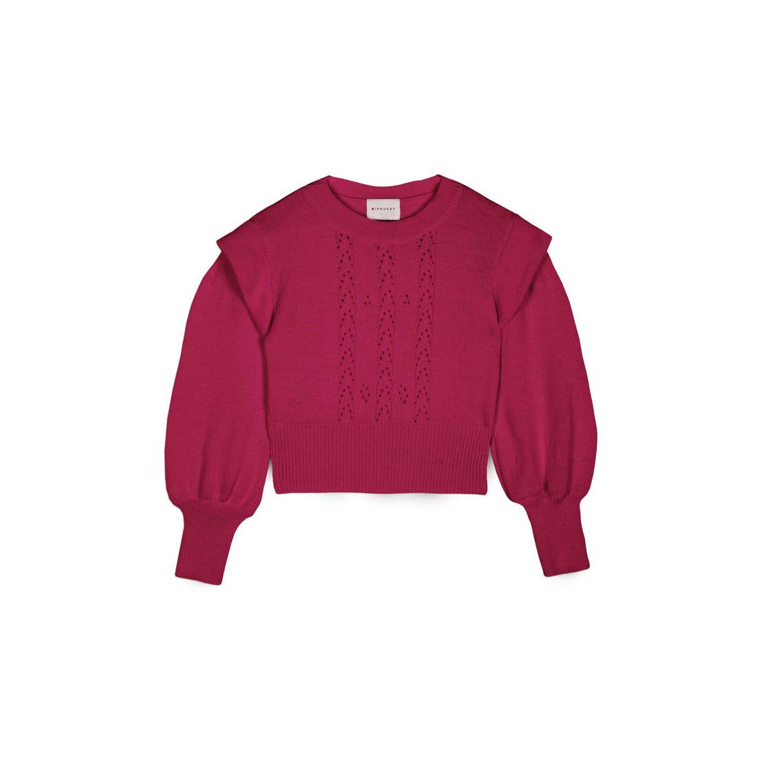 Mipounet Fuschia Wool Openwork Sweater
