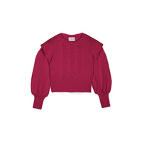 Mipounet Fuschia Wool Openwork Sweater