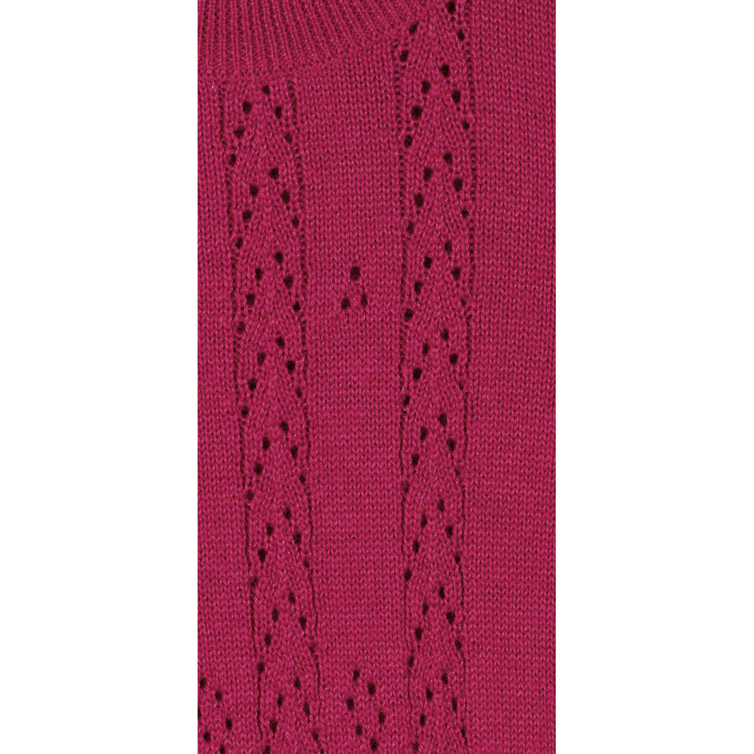 Mipounet Fuschia Wool Openwork Sweater