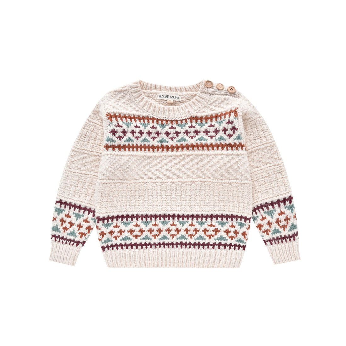 Louise Misha Cream Cosmo Jacquard Sweater