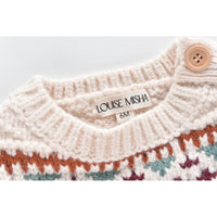 Louise Misha Cream Cosmo Jacquard Sweater