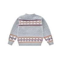 Louise Misha Dark Cloud Cosmo Jacquard Sweater