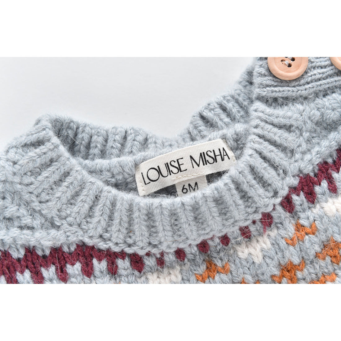 Louise Misha Dark Cloud Cosmo Jacquard Sweater