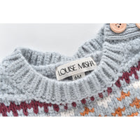 Louise Misha Dark Cloud Cosmo Jacquard Sweater