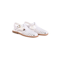 mimisol White Caged Sandals