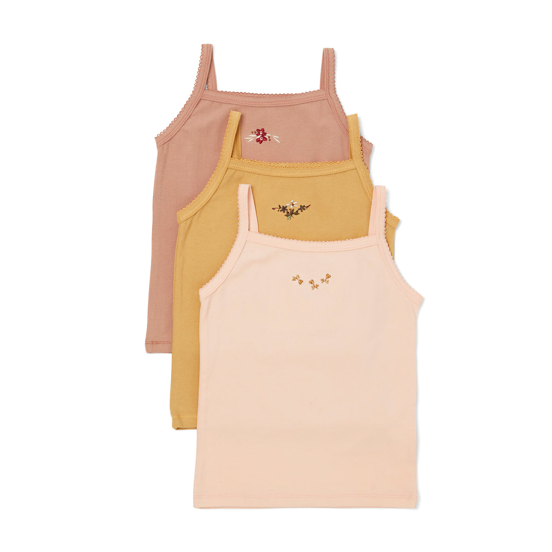 Konges Slojd  Rosy/ Roebuck/ Mustard Cue 3 Pack Strap Tanks
