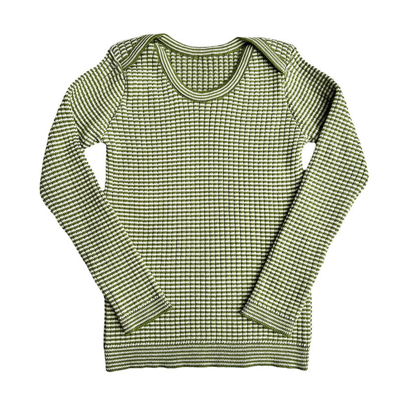 Mabli Olive Haze Skinny Rib Sweater