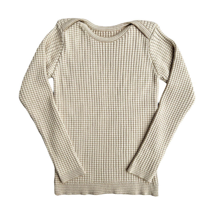 Mabli Sand Haze Skinny Rib Sweater