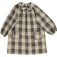 Bebe Organic Moss Plaid Magda Dress
