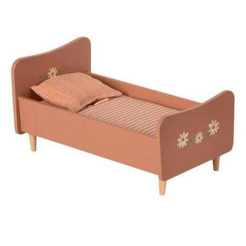 Maileg Wooden Bed, Mini - Rose