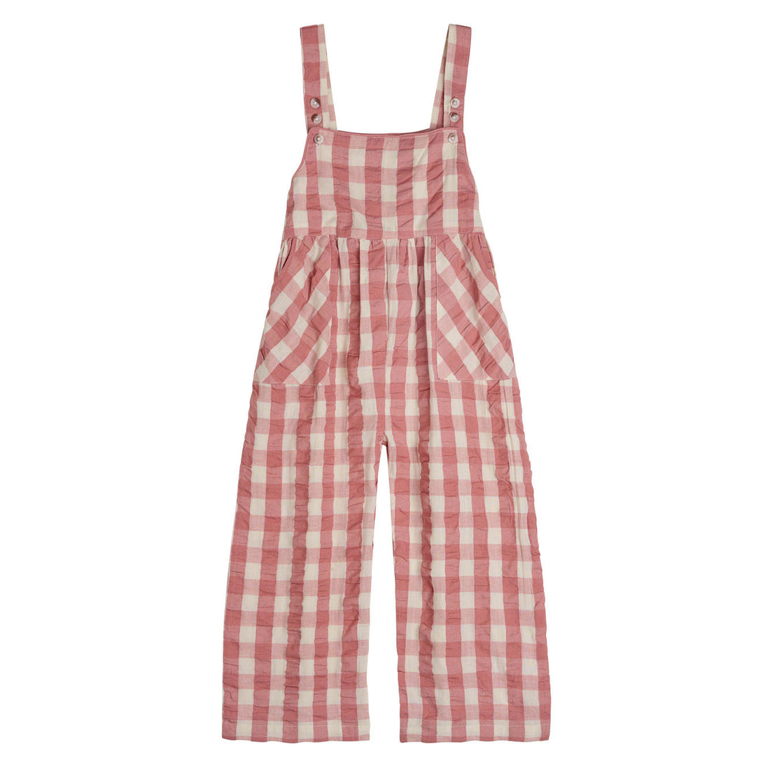 Little Cotton Clothes Sorbet Seersucker Gingham Margo Dungarees