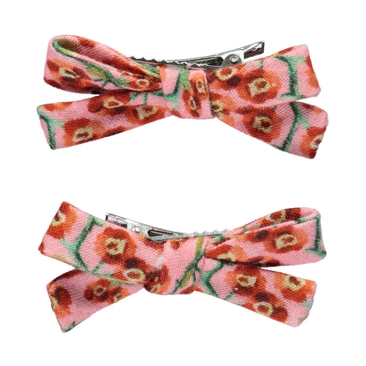Bebe Organic Pink Floral Print Matilde Pigtail Set
