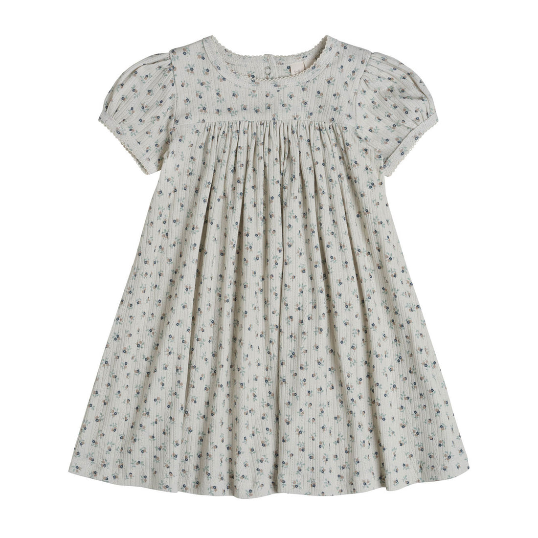 Little Cotton Clothes Tiny Floral Organic Pointelle Maya Dress