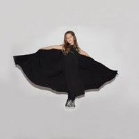 NUNUNU Black Cape Dress