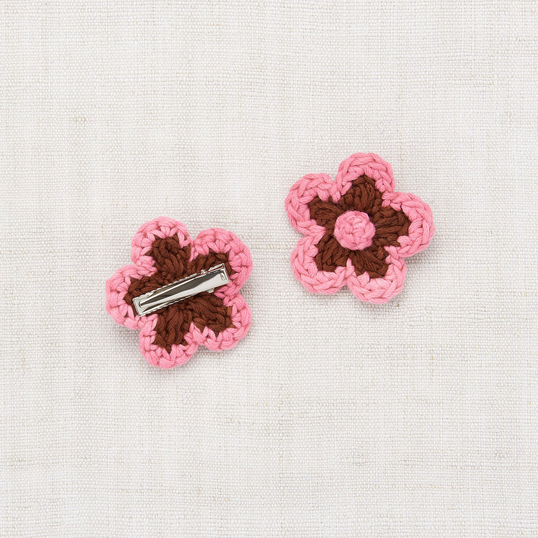 Misha and Puff Cedar Medium Flower Clip Set