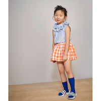 Milk & Biscuits Striped Pierrot Collar Top