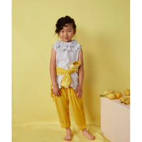 Milk & Biscuits Grid Pierrot Collar Top