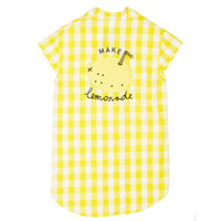 Milk & Biscuits Make Lemonade Embroidered Shirt Dress