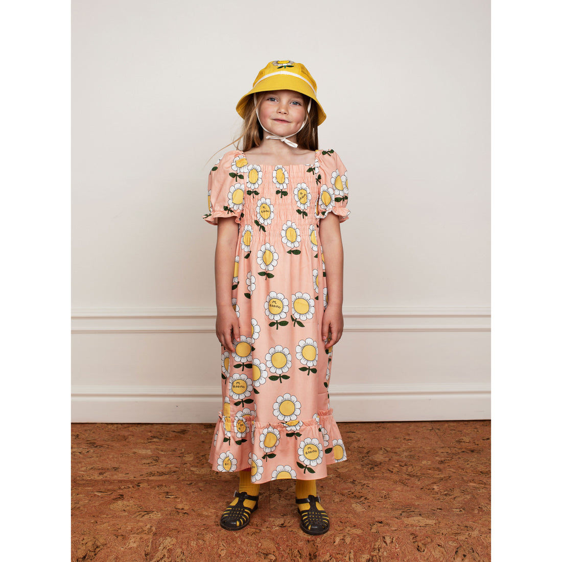 Mini Rodini Mr Flower Woven Short Sleeve Dress