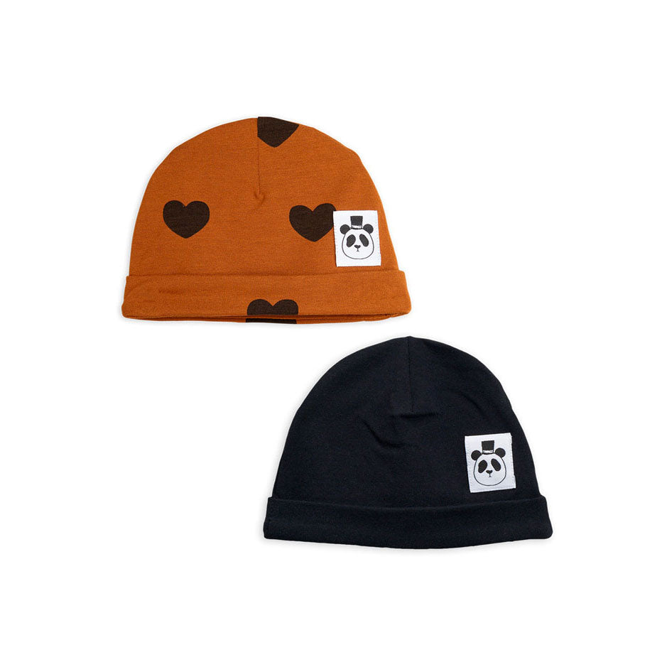 Mini Rodini Multi Basic Hearts Beanie 2-Pack