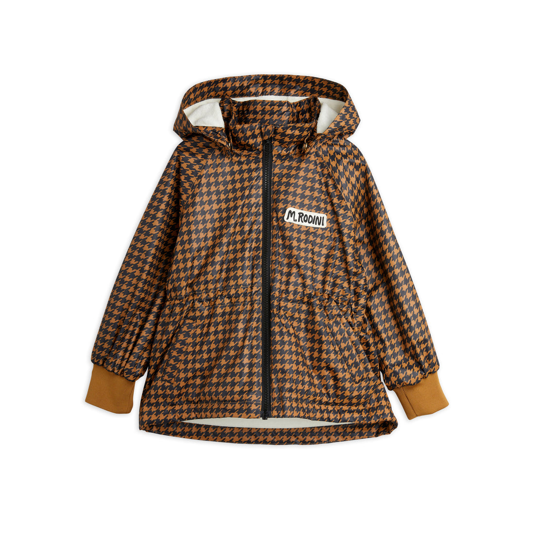 Mini Rodini Houndstooth Windbreaker - Brown