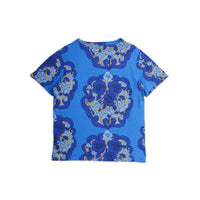 Mini Rodini Flower Aop Short Sleeve Tee - Purple
