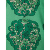 Mini Rodini Flower Aop Short Sleeve Tee - Green