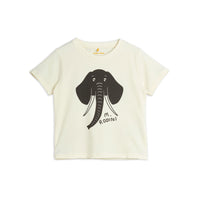 Mini Rodini Elephant Short Sleeve Tee - Off White