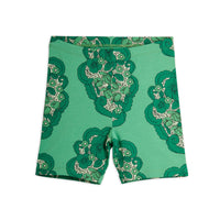 Mini Rodini Flower Aop Bike Shorts - Green