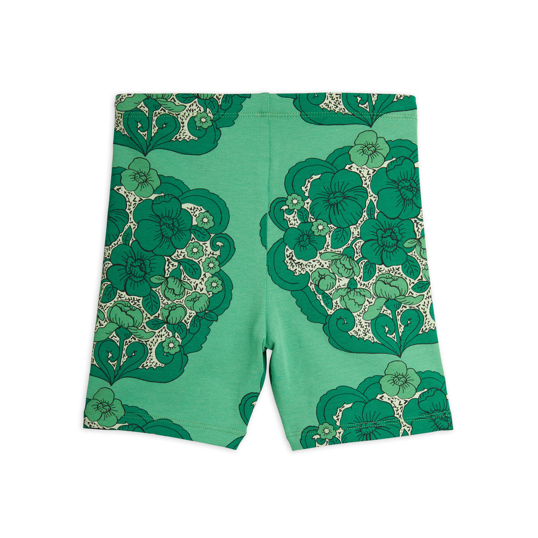 Mini Rodini Flower Aop Bike Shorts - Green