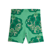 Mini Rodini Flower Aop Bike Shorts - Green
