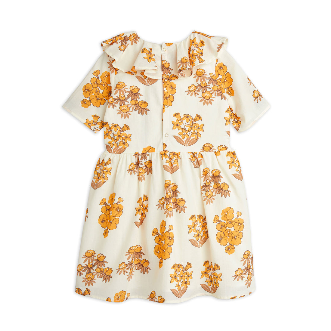Mini Rodini Flowers Woven Short Sleeve Dress