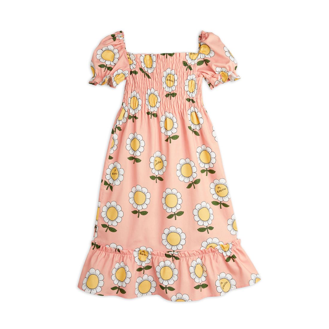 Mini Rodini Mr Flower Woven Short Sleeve Dress