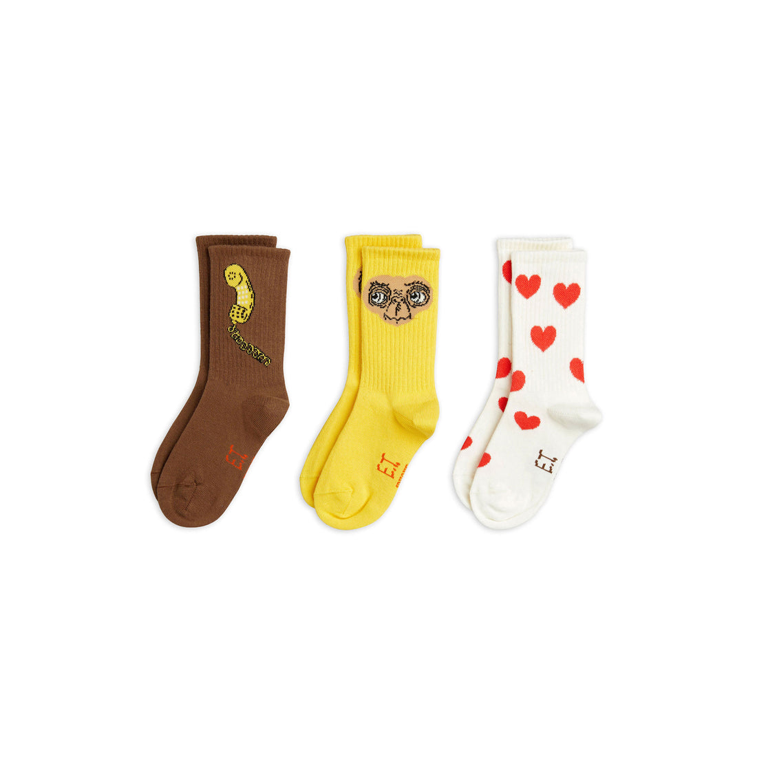Mini Rodini Yellow E.T Socks 3-Pack