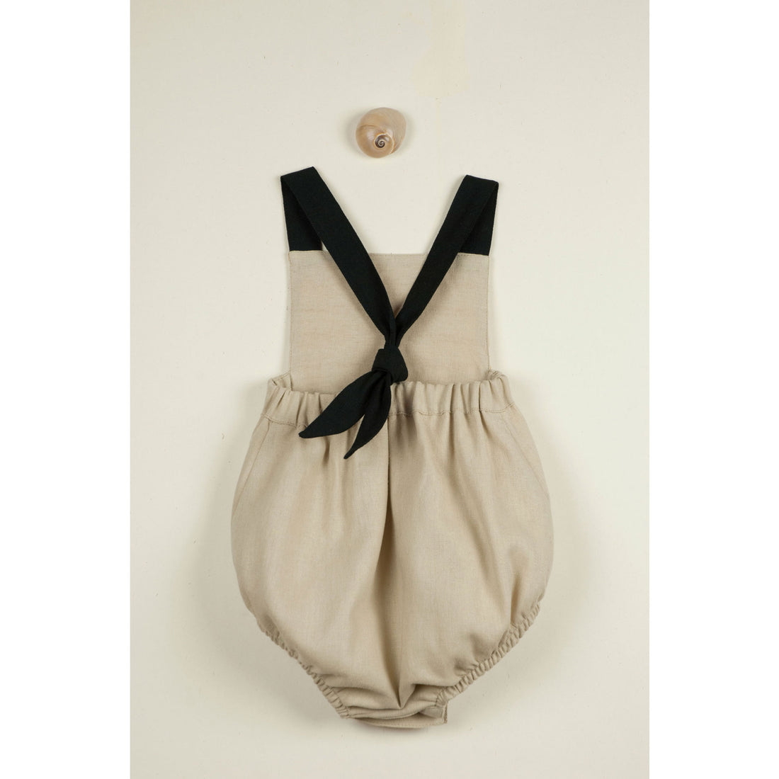 Popelin Ochre Striped Sailor Dungarees