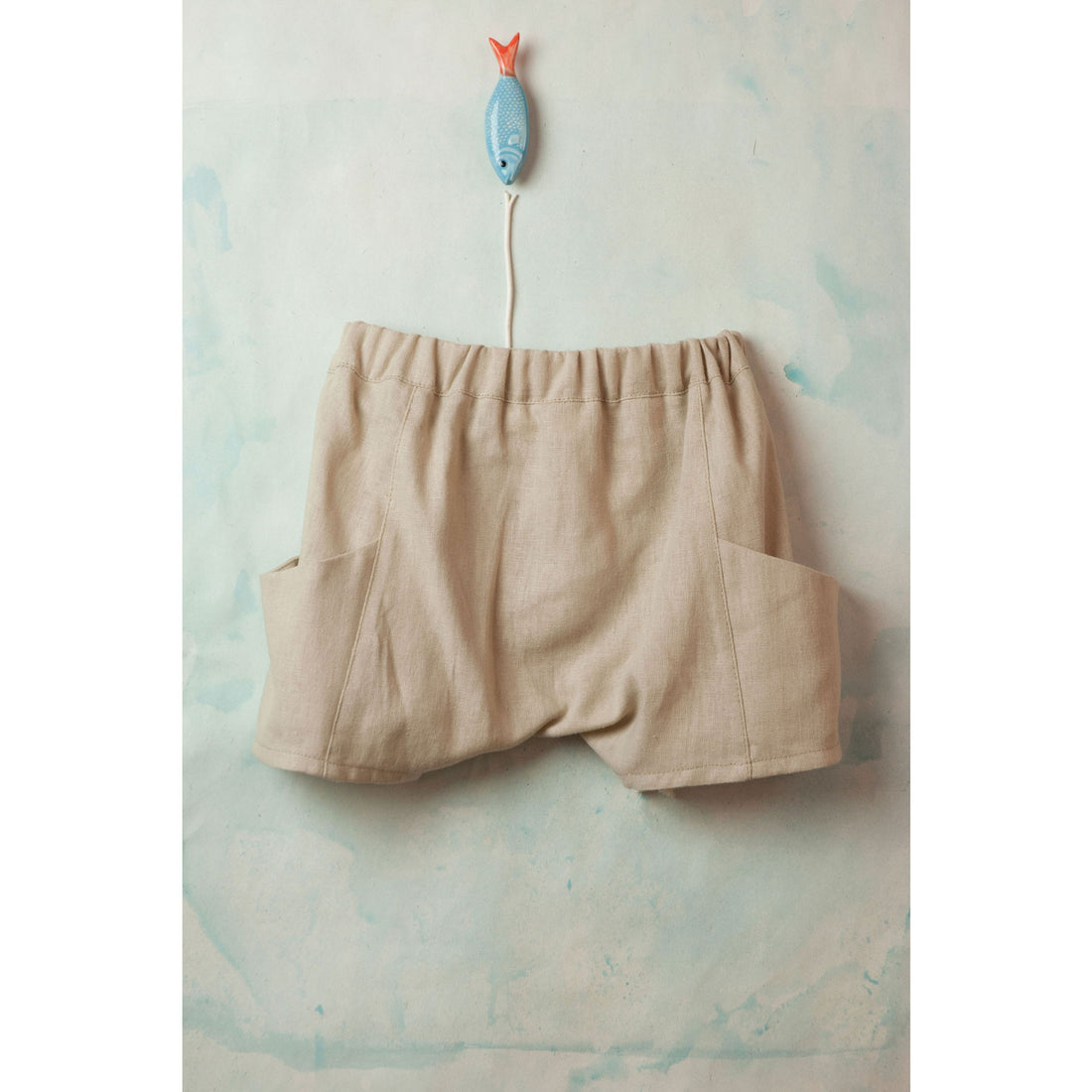 Popelin Beige Shaped Shorts