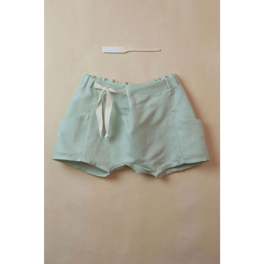 Popelin Green Shaped Shorts