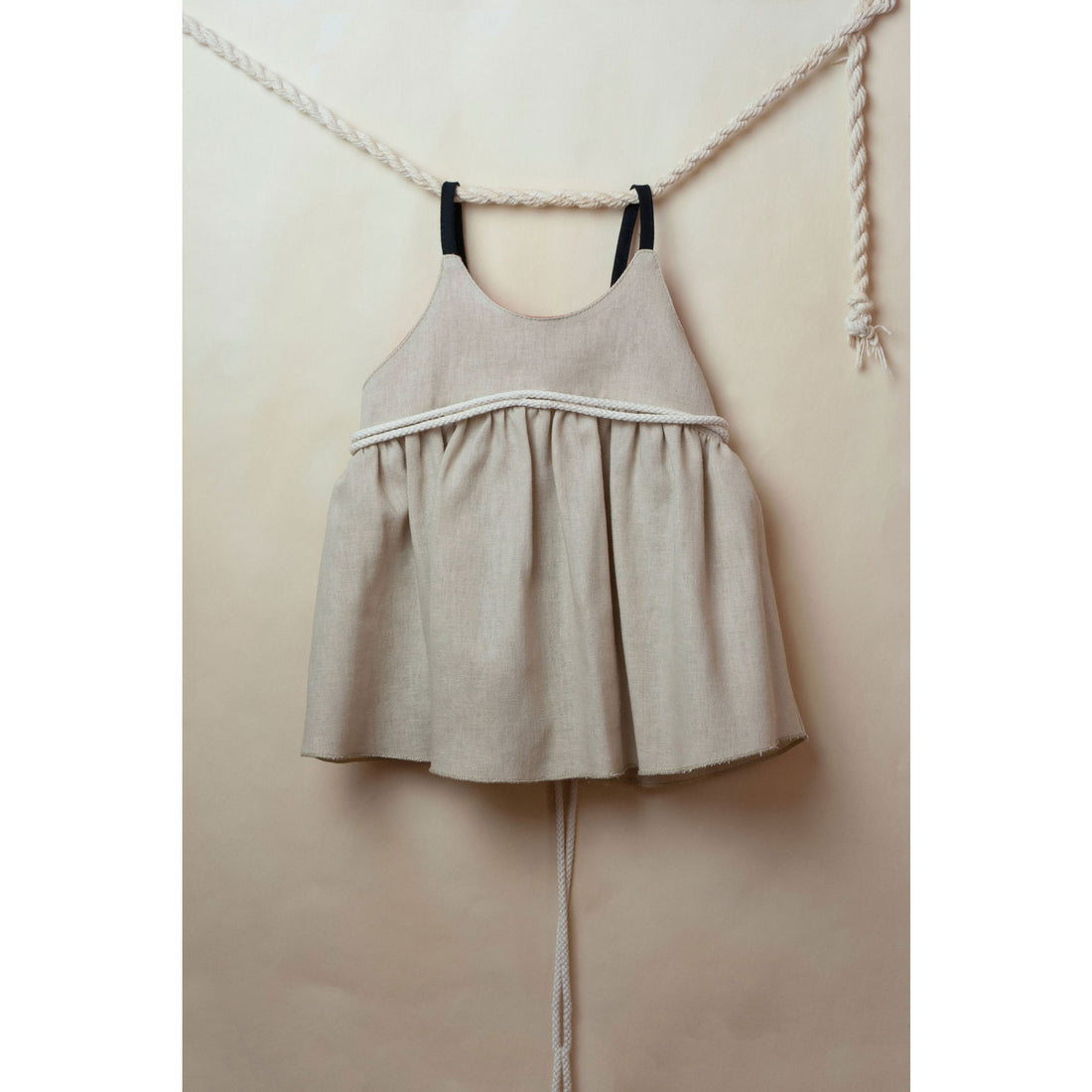 Popelin Beige Reversible Crossover Blouse