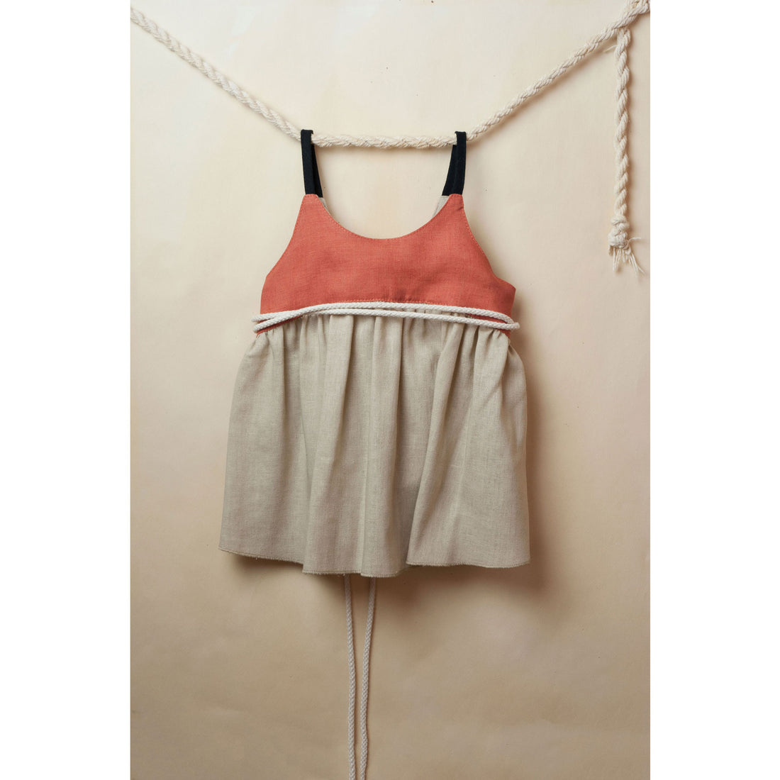 Popelin Beige Reversible Crossover Blouse