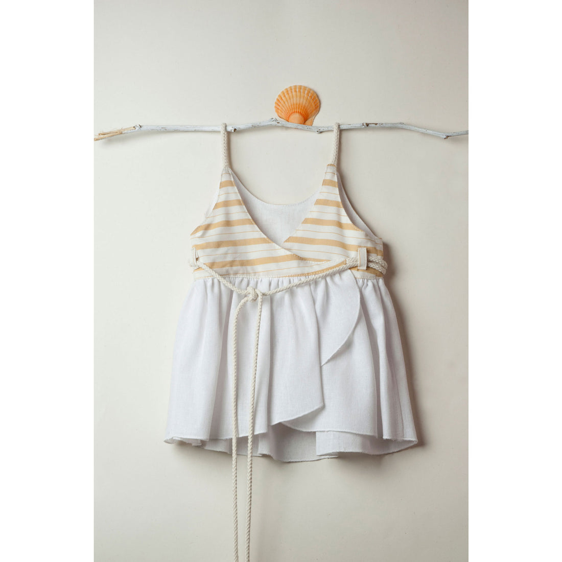 Popelin White Reversible Crossover Blouse
