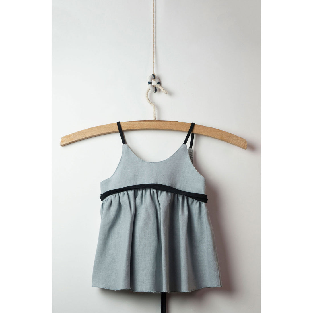 Popelin Blue Reversible Crossover Blouse