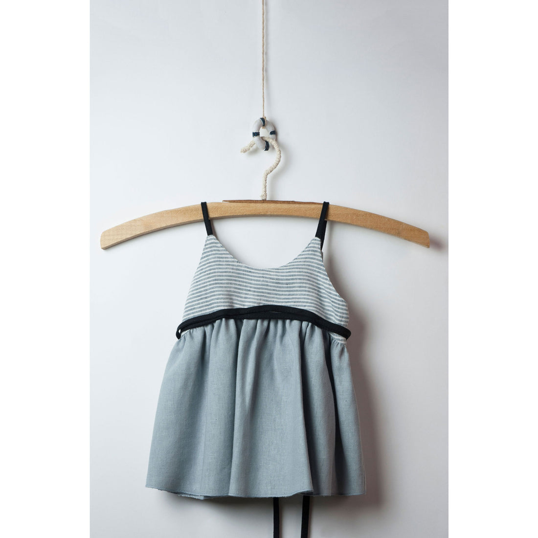 Popelin Blue Reversible Crossover Blouse