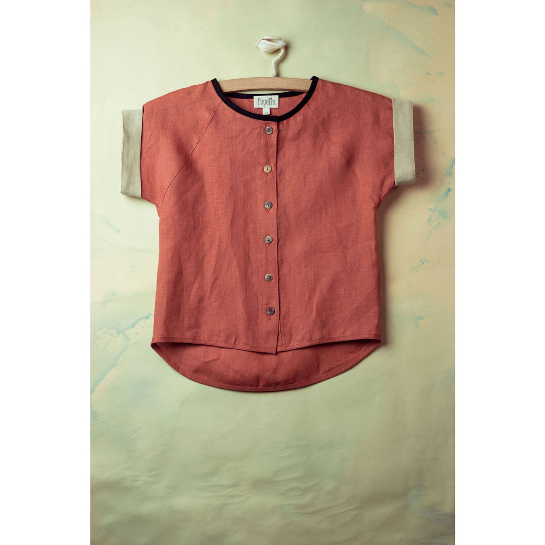Popelin Terracotta Raglan Shirt