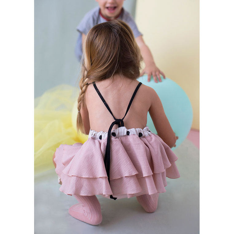 Popelin Black Polka Dot Frill Romper