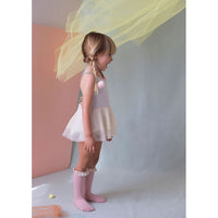 Popelin Pink Polka Dot Frill Romper
