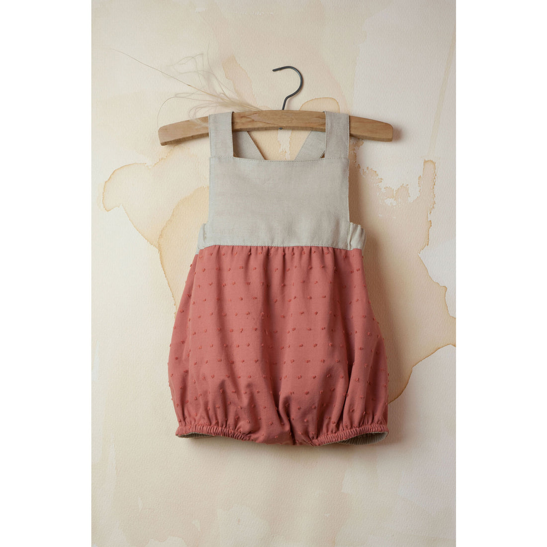 Popelin Ochre Striped Reversible Dunagrees