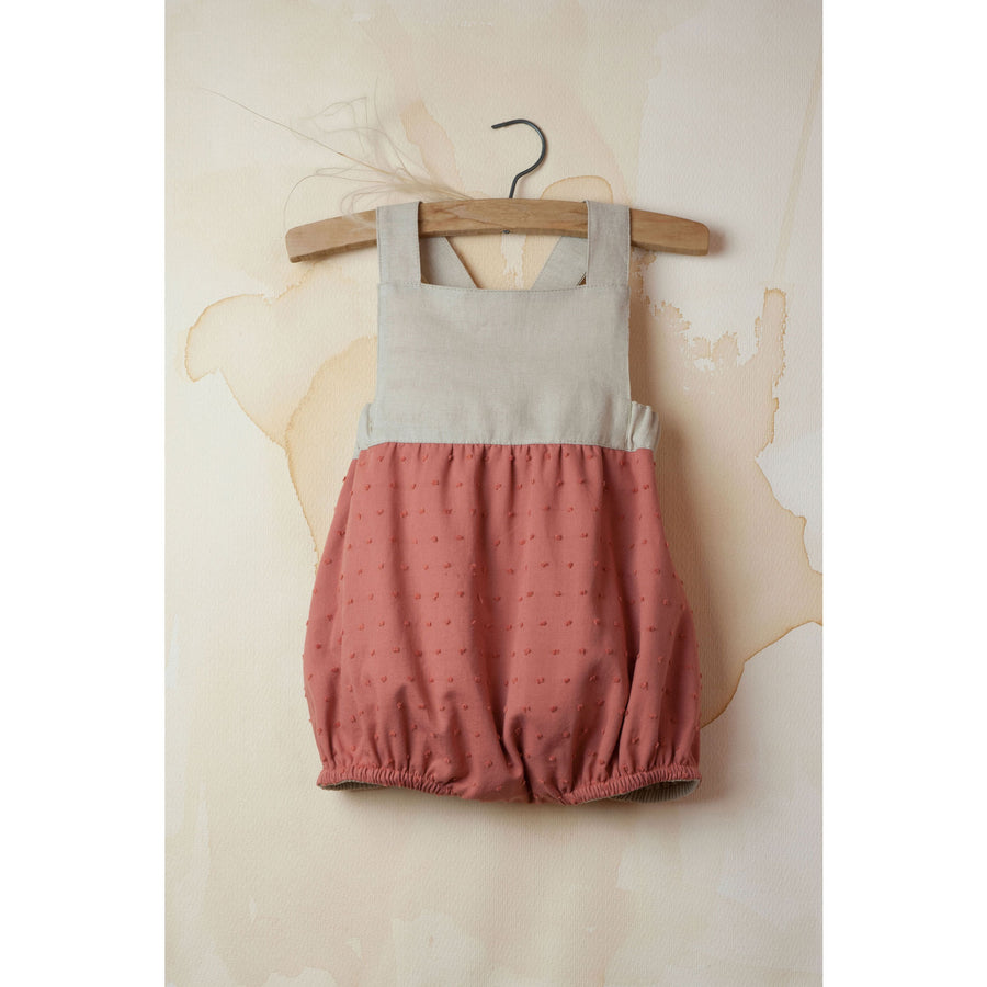 Popelin Ochre Striped Reversible Dunagrees